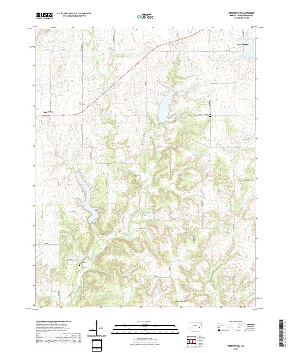 Toronto SE, KS — USGS 7.5-minute topo (2022)