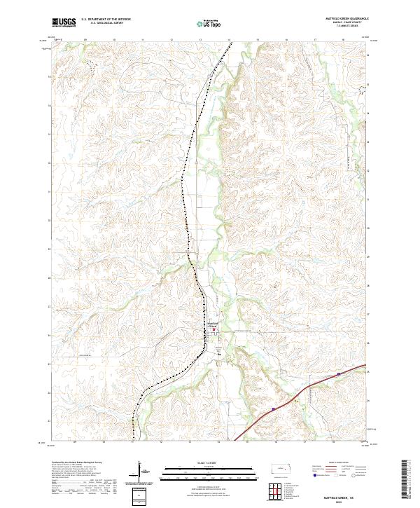 Matfield Green, KS — USGS 7.5-minute topo (2022)