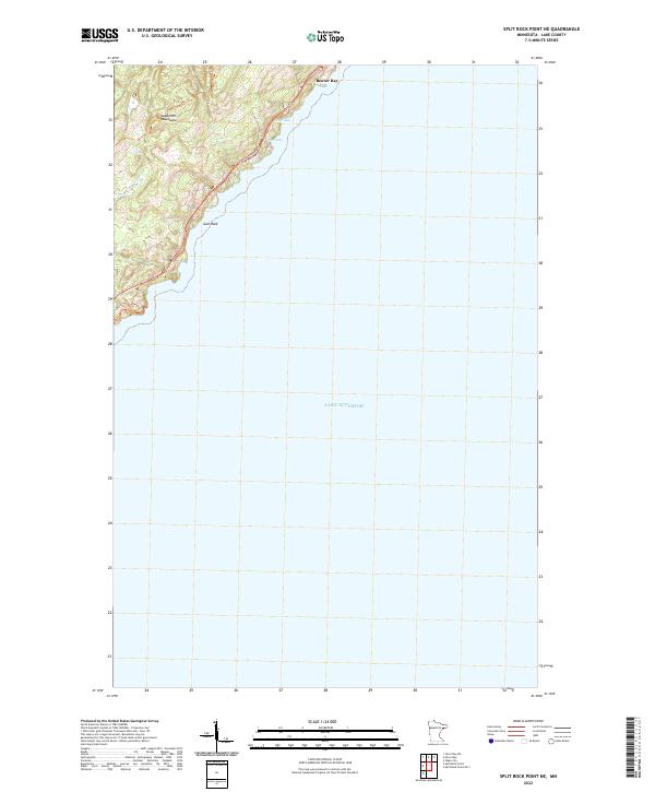 Split Rock Point NE, MN — USGS 7.5-minute topo (2022)