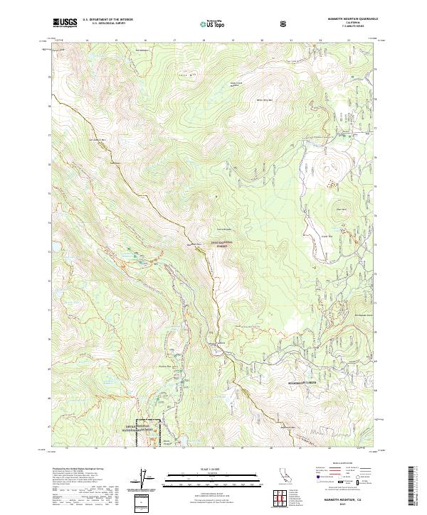 Mammoth Mountain, CA — USGS 7.5-minute topo (2021)