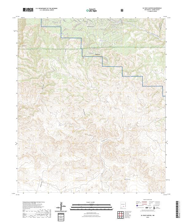 El Paso Canyon, NM — USGS 7.5-minute topo (2023)