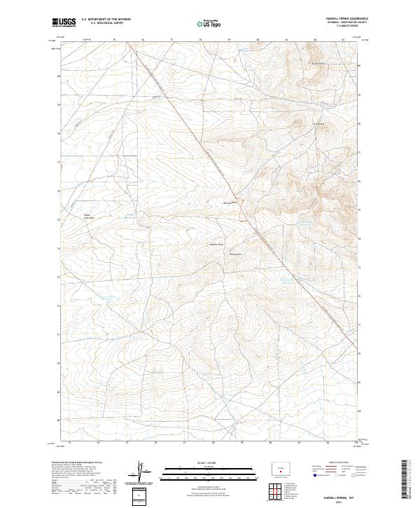 Hadsell Spring, WY — USGS 7.5-minute topo (2021)