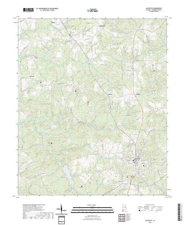 Lafayette, AL — USGS 7.5-minute topo (2024)