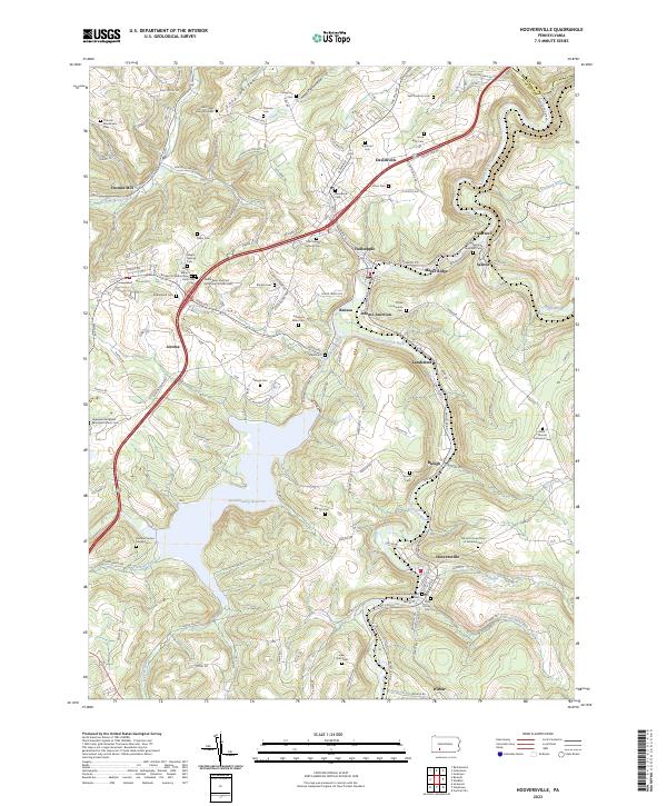 Hooversville, PA — USGS 7.5-minute topo (2023)