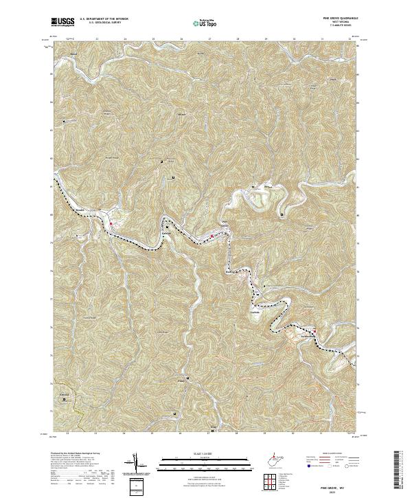 Pine Grove, WV — USGS 7.5-minute topo (2023)