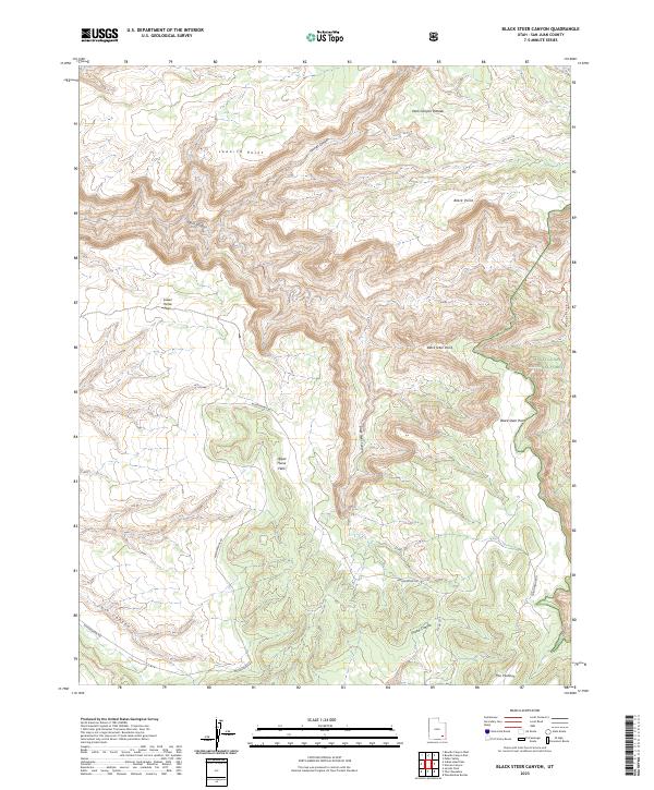 Black Steer Canyon, UT — USGS 7.5-minute topo (2023)