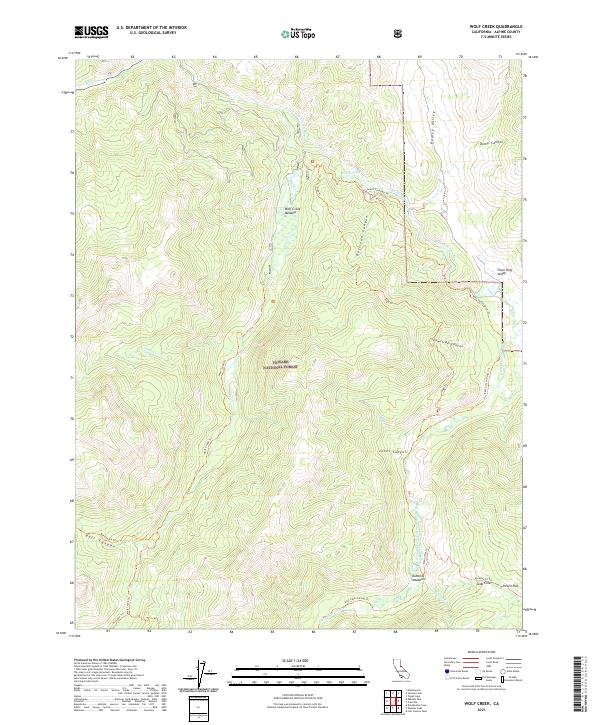 Wolf Creek, CA — USGS 7.5-minute topo (2021)