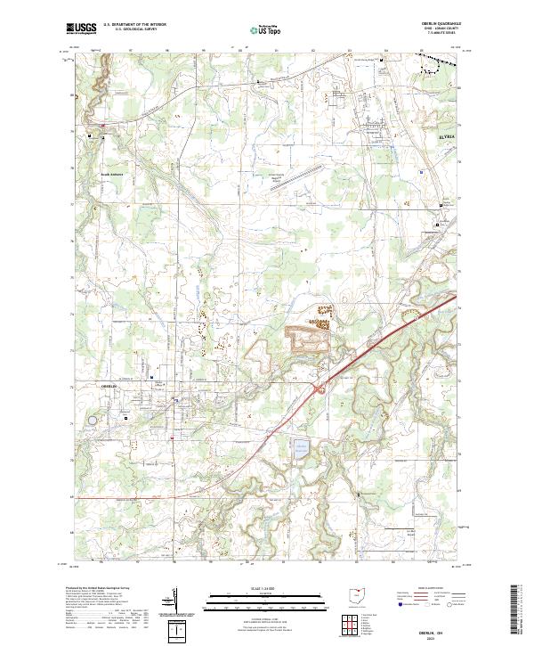 Oberlin, OH — USGS 7.5-minute topo (2023)