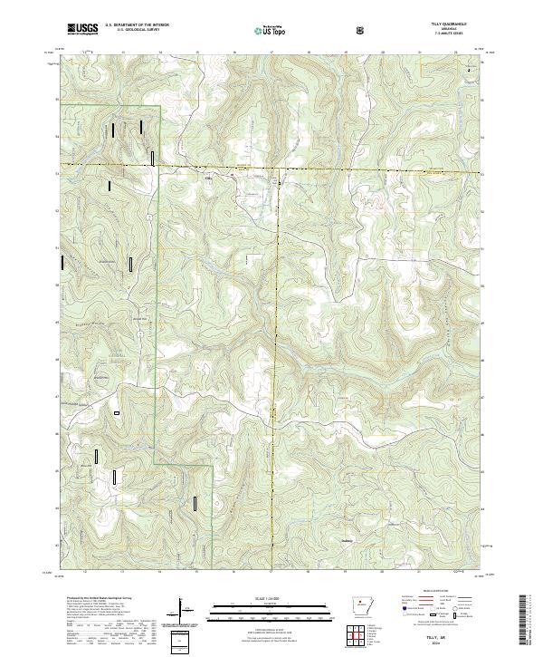 Tilly, AR — USGS 7.5-minute topo (2024)