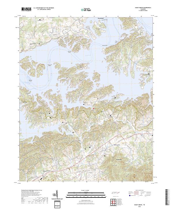 Shady Grove, TN — USGS 7.5-minute topo (2022)