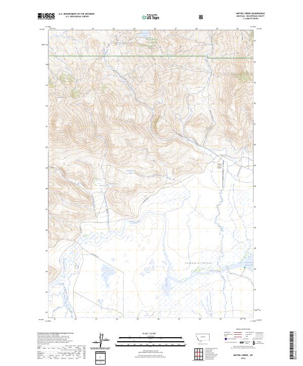Metzel Creek, MT — USGS 7.5-minute topo (2024)
