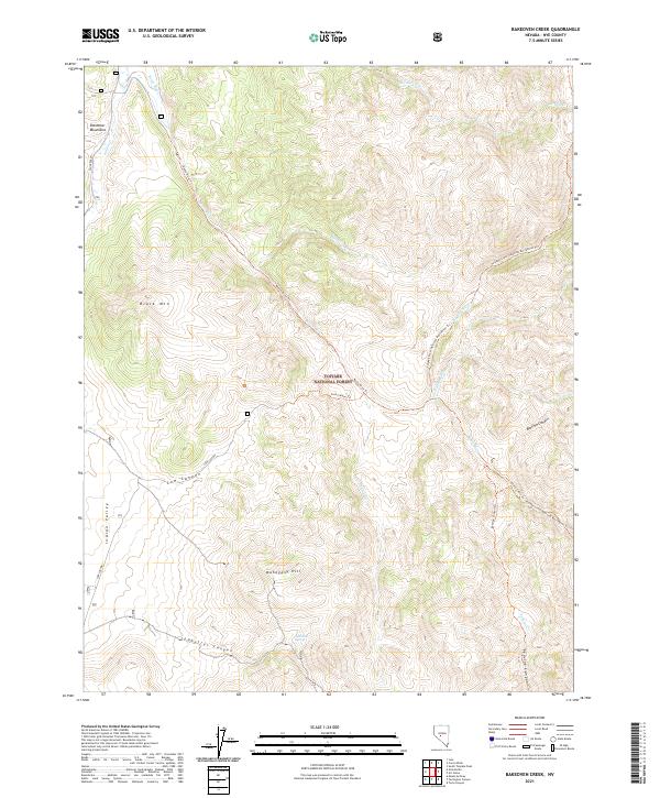 Bakeoven Creek, NV — USGS 7.5-minute topo (2021)