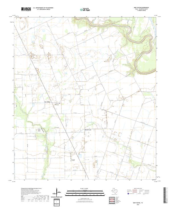 New Taiton, TX — USGS 7.5-minute topo (2022)