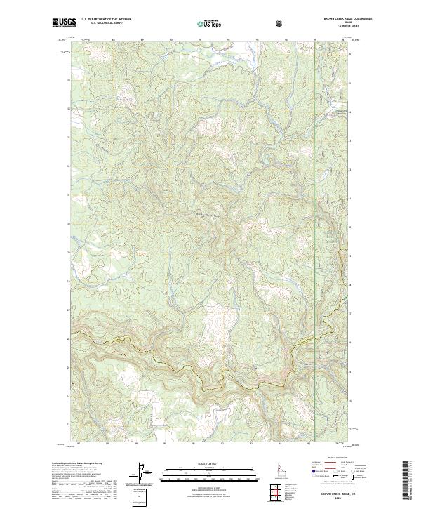 Brown Creek Ridge, ID — USGS 7.5-minute topo (2024)