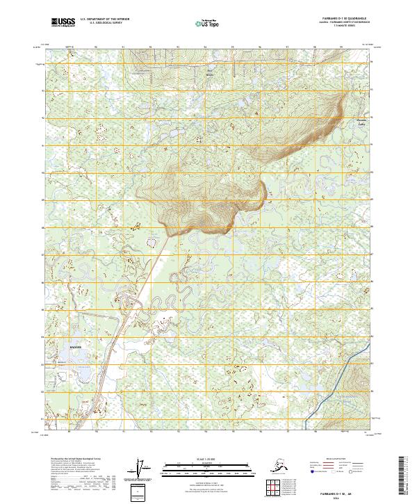 Fairbanks D-1 SE, AK — USGS 7.5-minute topo (2024)