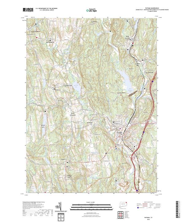 Putnam, CT — USGS 7.5-minute topo (2024)