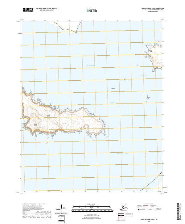 Gareloi Island B-3 SE, AK — USGS 7.5-minute topo (2021)