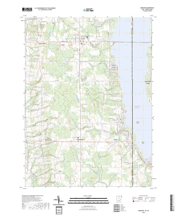Andover, OH-PA — USGS 7.5-minute topo (2023)