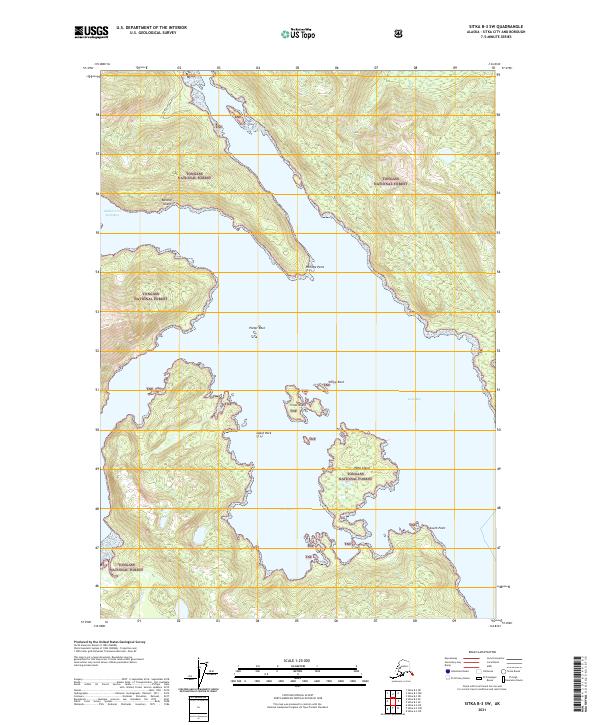 Sitka B-3 SW, AK — USGS 7.5-minute topo (2021)