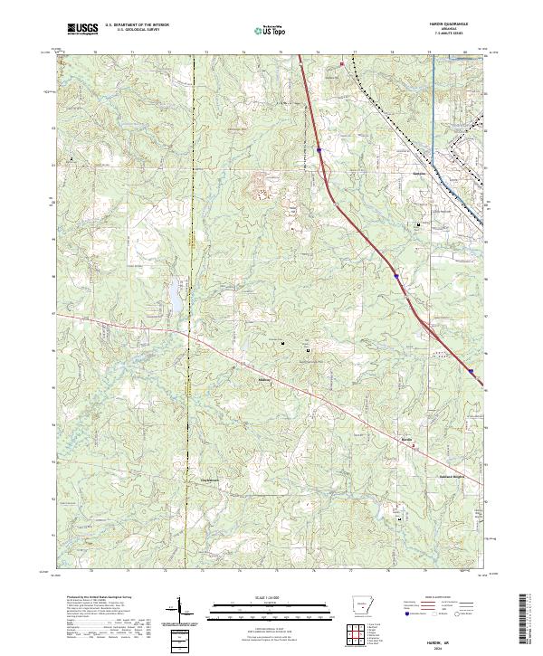 Hardin, AR — USGS 7.5-minute topo (2024)