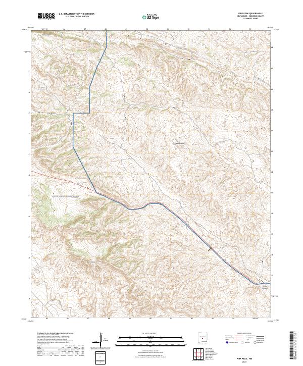 Pink Peak, NM — USGS 7.5-minute topo (2023)
