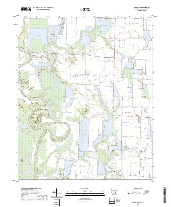 Lodge Corner, AR — USGS 7.5-minute topo (2024)