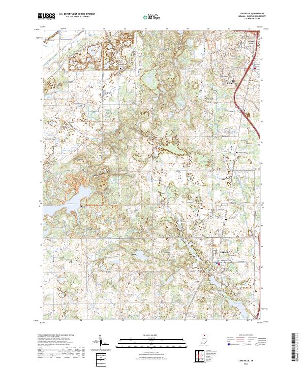Lakeville, IN — USGS 7.5-minute topo (2022)