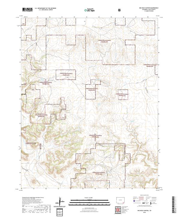 Big Hole Canyon, CO — USGS 7.5-minute topo (2022)