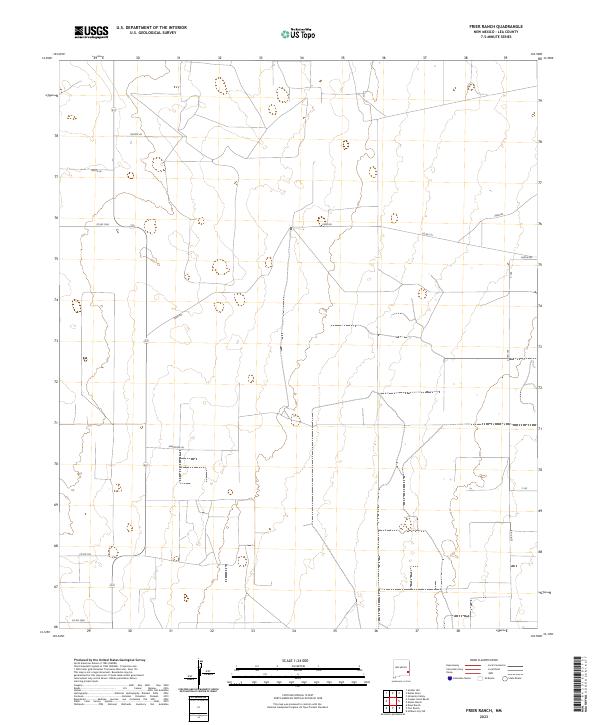 Frier Ranch, NM — USGS 7.5-minute topo (2023)
