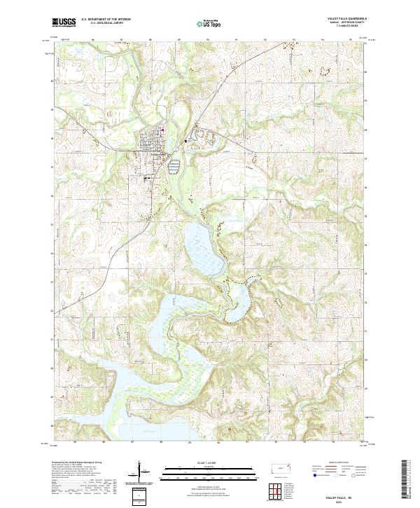 Valley Falls, KS — USGS 7.5-minute topo (2022)
