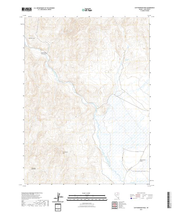 Cottonwood Peak, NV — USGS 7.5-minute topo (2021)