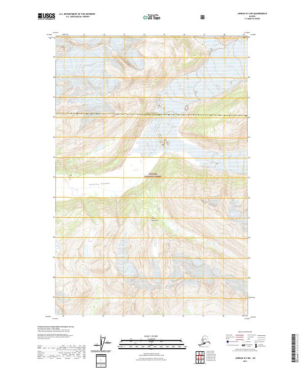Juneau D-3 NE, AK — USGS 7.5-minute topo (2021)