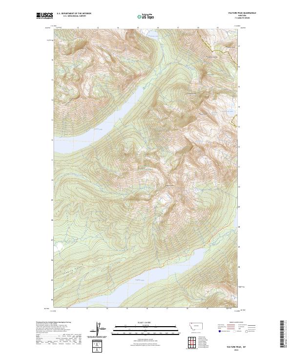 Vulture Peak, MT — USGS 7.5-minute topo (2024)