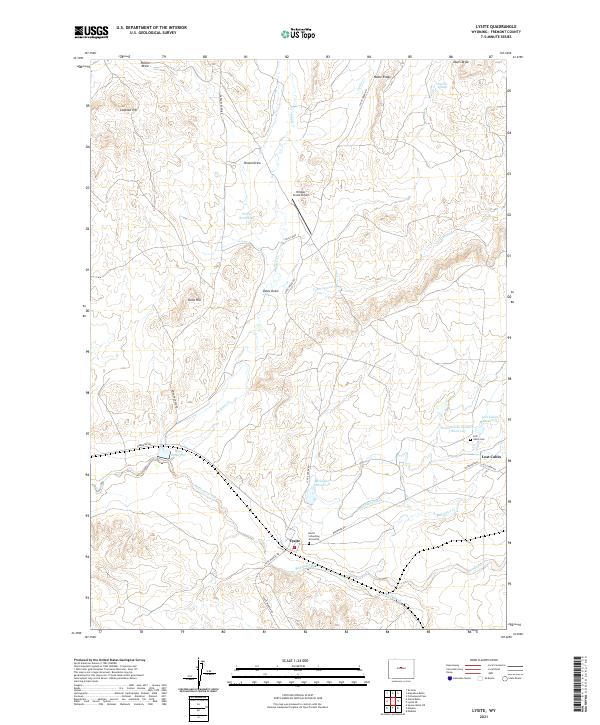 Lysite, WY — USGS 7.5-minute topo (2021)