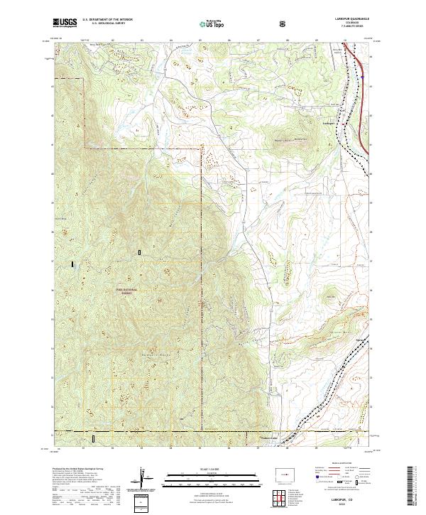 Larkspur, CO — USGS 7.5-minute topo (2022)