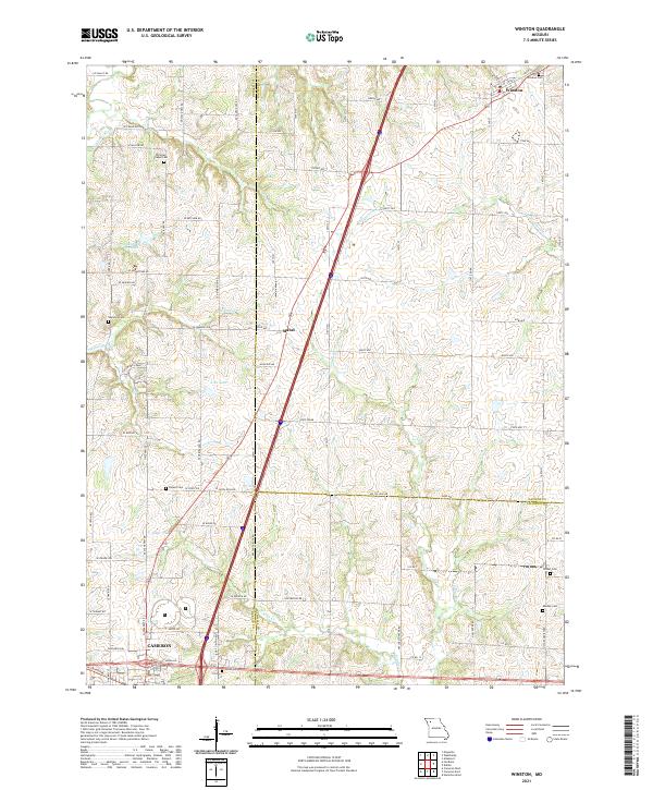 Winston, MO — USGS 7.5-minute topo (2021)