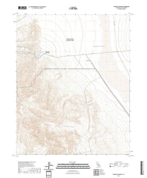 Panamint Springs, CA — USGS 7.5-minute topo (2021)