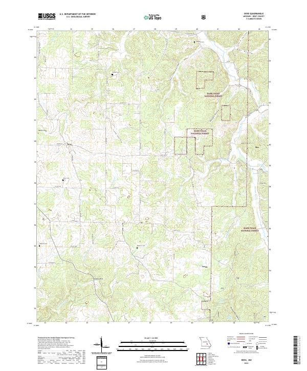 Doss, MO — USGS 7.5-minute topo (2021)