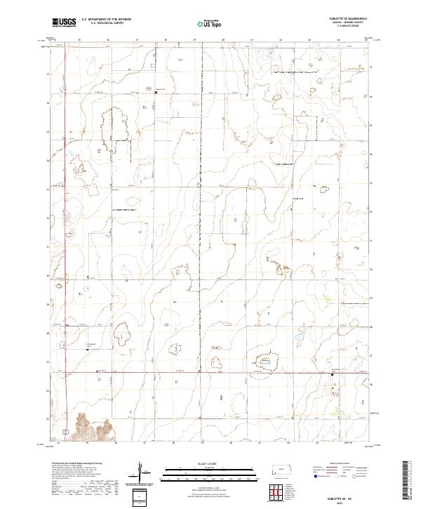 Sublette SE, KS — USGS 7.5-minute topo (2022)