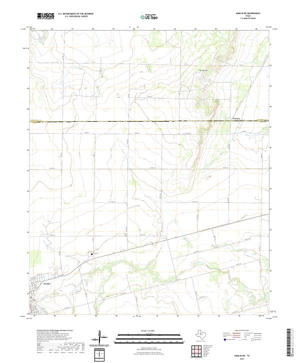 Hamlin NE, TX — USGS 7.5-minute topo (2022)