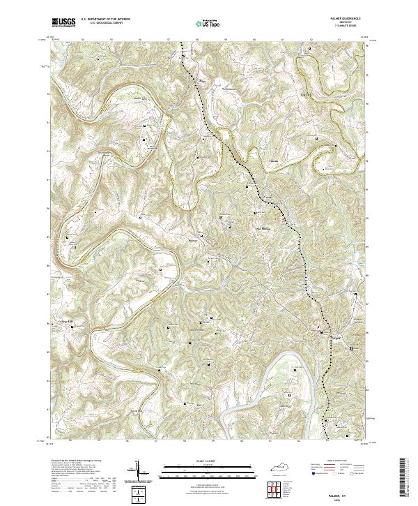 Palmer, KY — USGS 7.5-minute topo (2022)