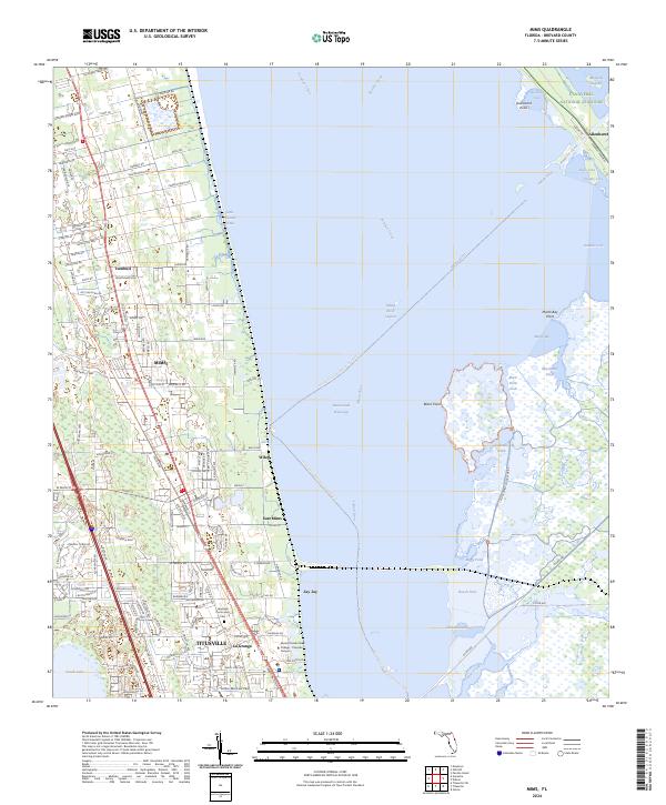 Mims, FL — USGS 7.5-minute topo (2024)