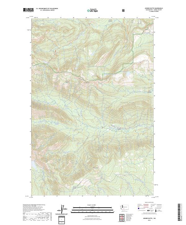 Jennies Butte, WA — USGS 7.5-minute topo (2023)