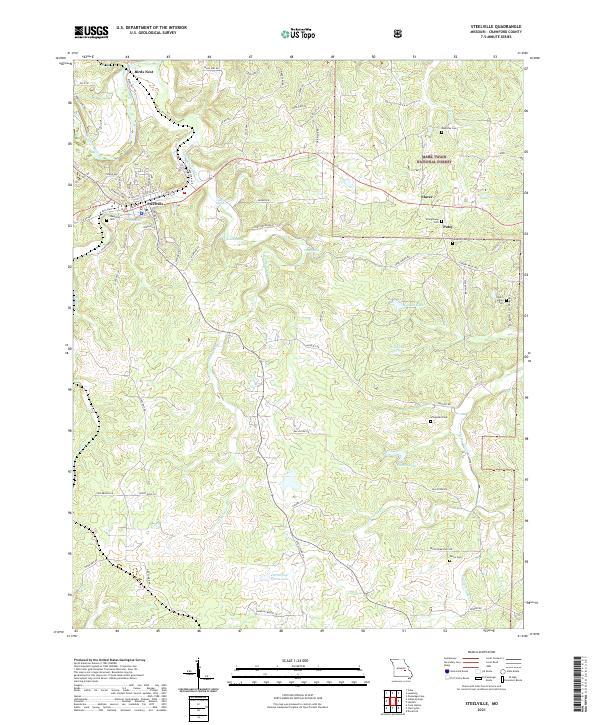 Steelville, MO — USGS 7.5-minute topo (2021)