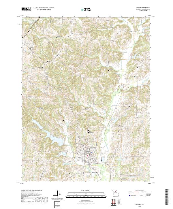 Fayette, MO — USGS 7.5-minute topo (2021)