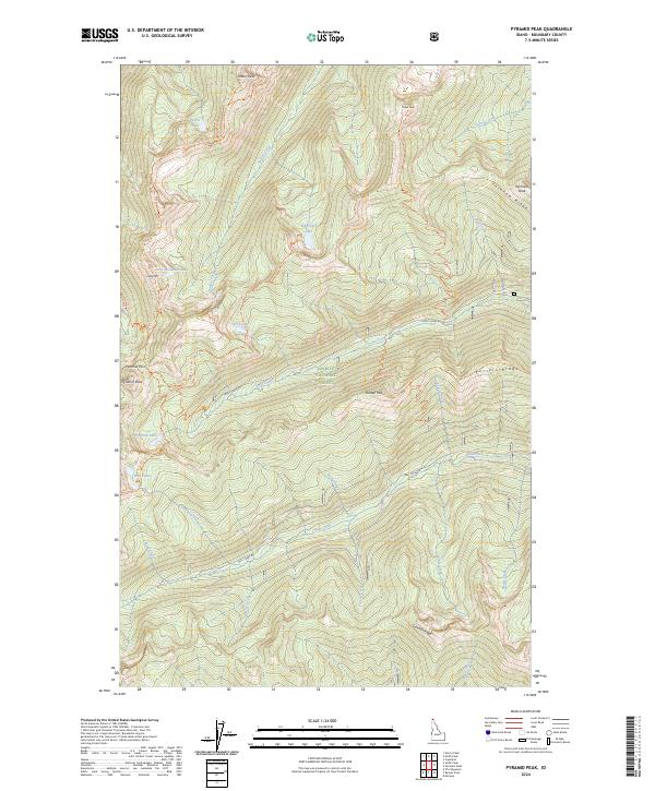Pyramid Peak, ID — USGS 7.5-minute topo (2024)