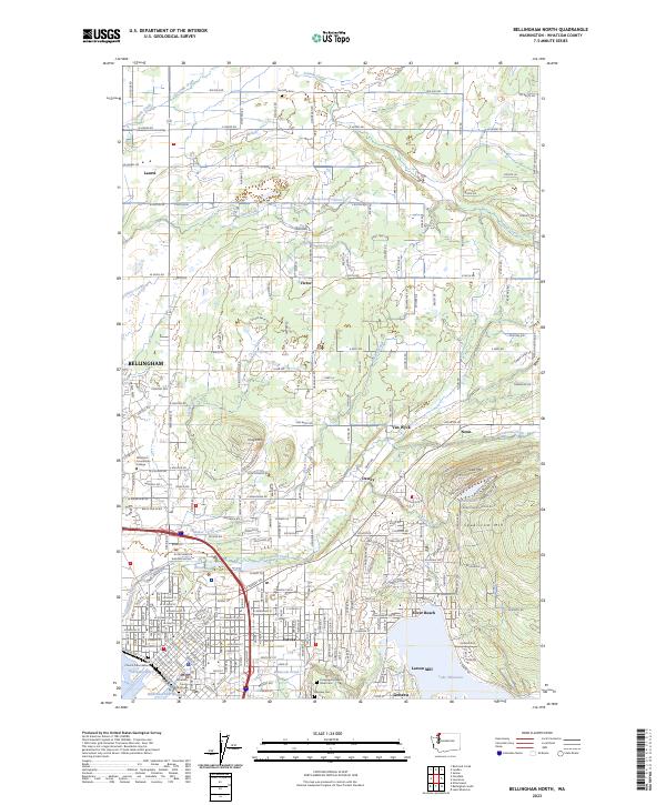 Bellingham North, WA — USGS 7.5-minute topo (2023)