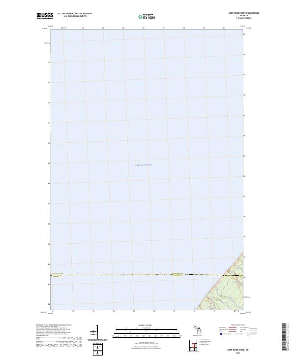 Carp River West, MI — USGS 7.5-minute topo (2023)