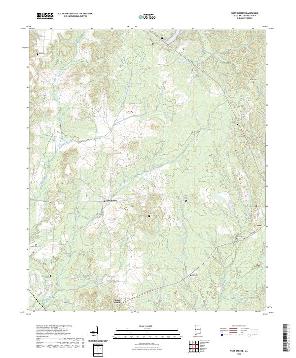 West Greene, AL — USGS 7.5-minute topo (2024)