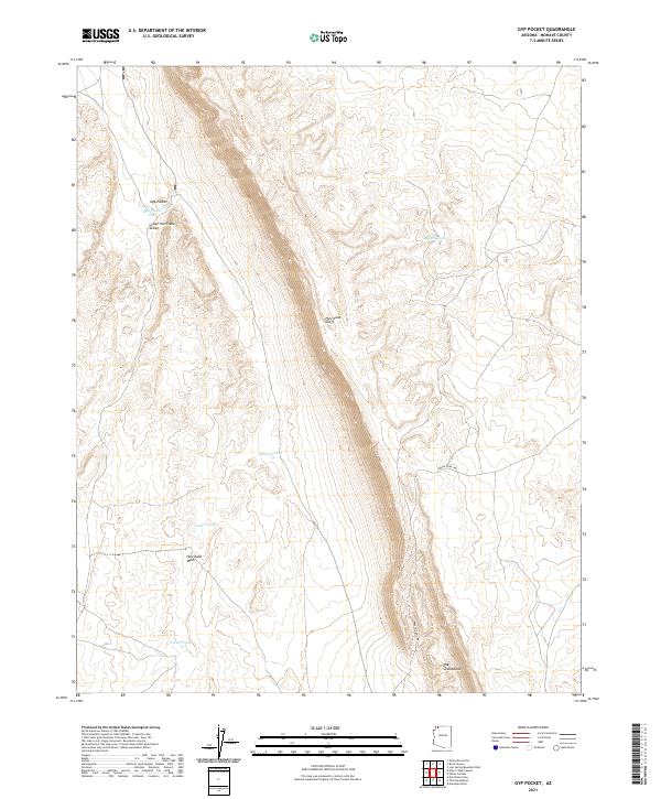 Gyp Pocket, AZ — USGS 7.5-minute topo (2021)